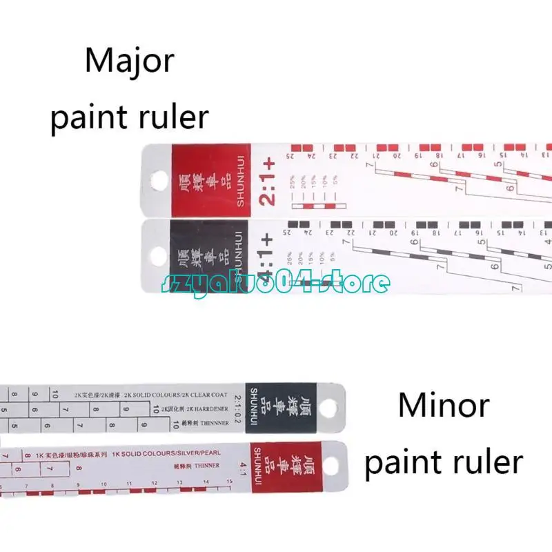 Regla pintura estándar HX6D Black/R-Ed