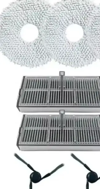 

Replacement Parts For Mova E40 Ultra Robotic Vacuum Cleaner Main Brush 4 HEPA Filters, 4 Squeegee Pads, 4 Side Brushes Dust Bag.