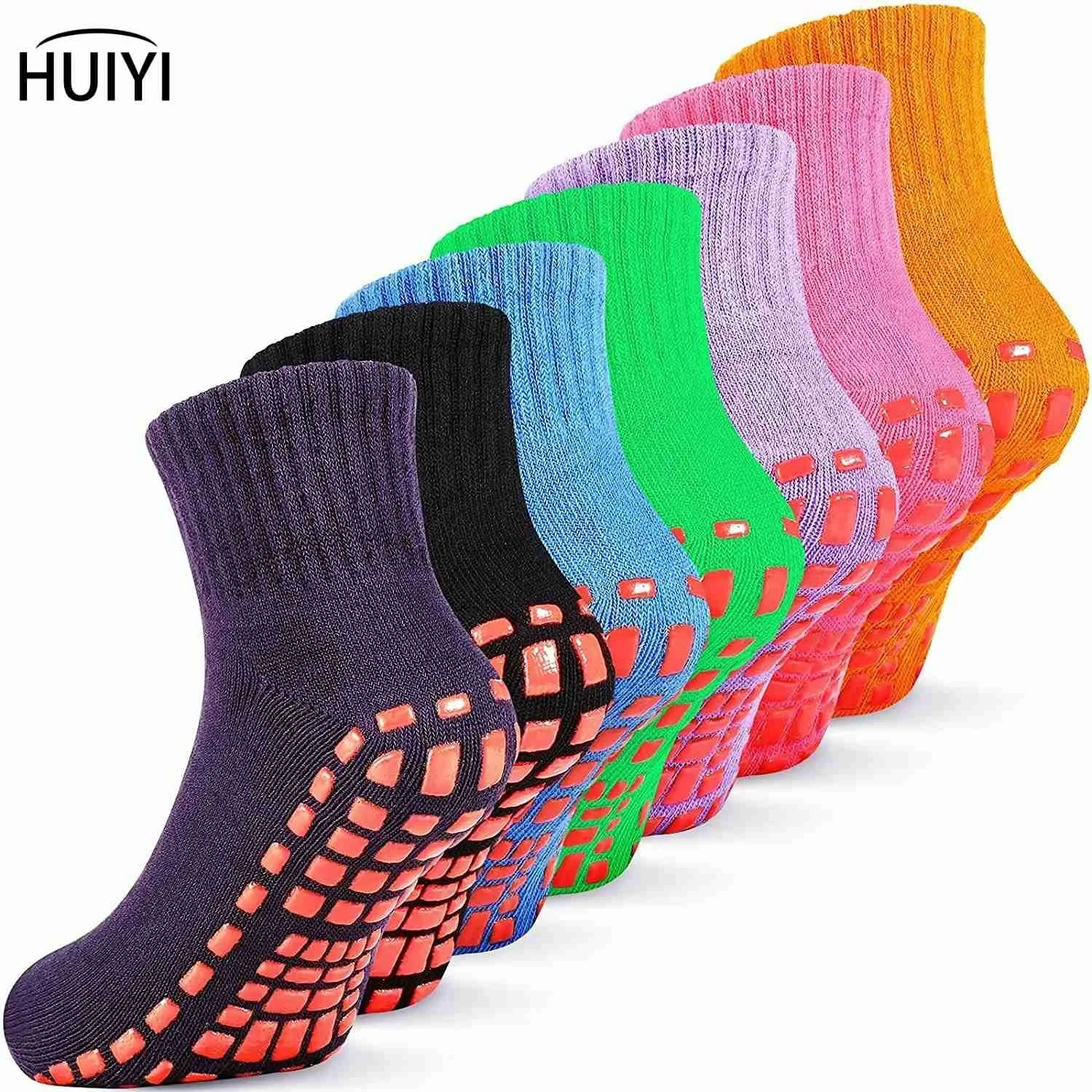 

Trampoline Yoga Women socks Non Slip Grips Socks with 2023 Anti-Skid Socks Sticky Grippers Socks for Pilates Ballet Barre Yoga