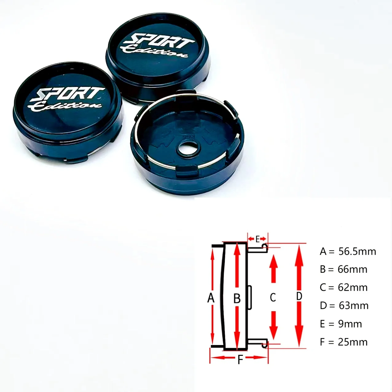 4pcs/lot SPORT Racing Emblem Logo 66mm Car Wheel Center Caps High Cap Accessories Wheels Hub Rim Hubcaps Cover High Quality