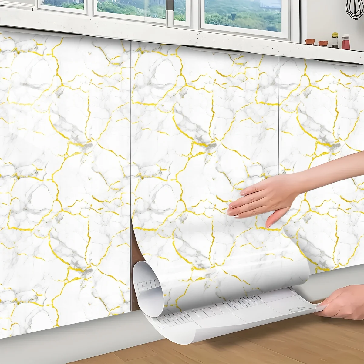 Marble Peel and Stick Wallpaper Self Adhesive Removable Waterproof Vinyl Roll for Living Room Bedroom Kitchen  Home Wall Decor
