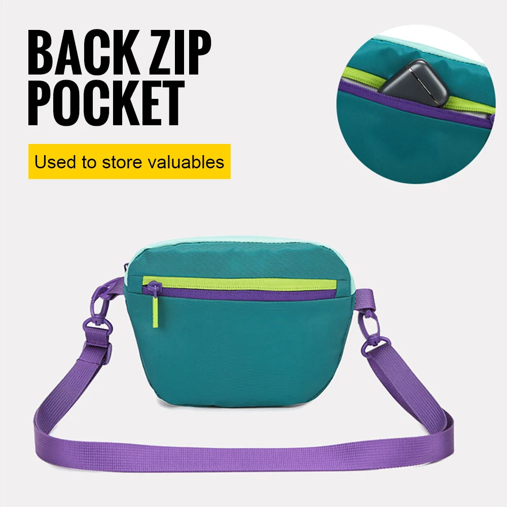 WRELS Crossbody Bag Adjustable Strap Zipper Bag Large Capacity Sports Travel Shoulder Bag Multi Pocket Outdoor Sports Chest Bag