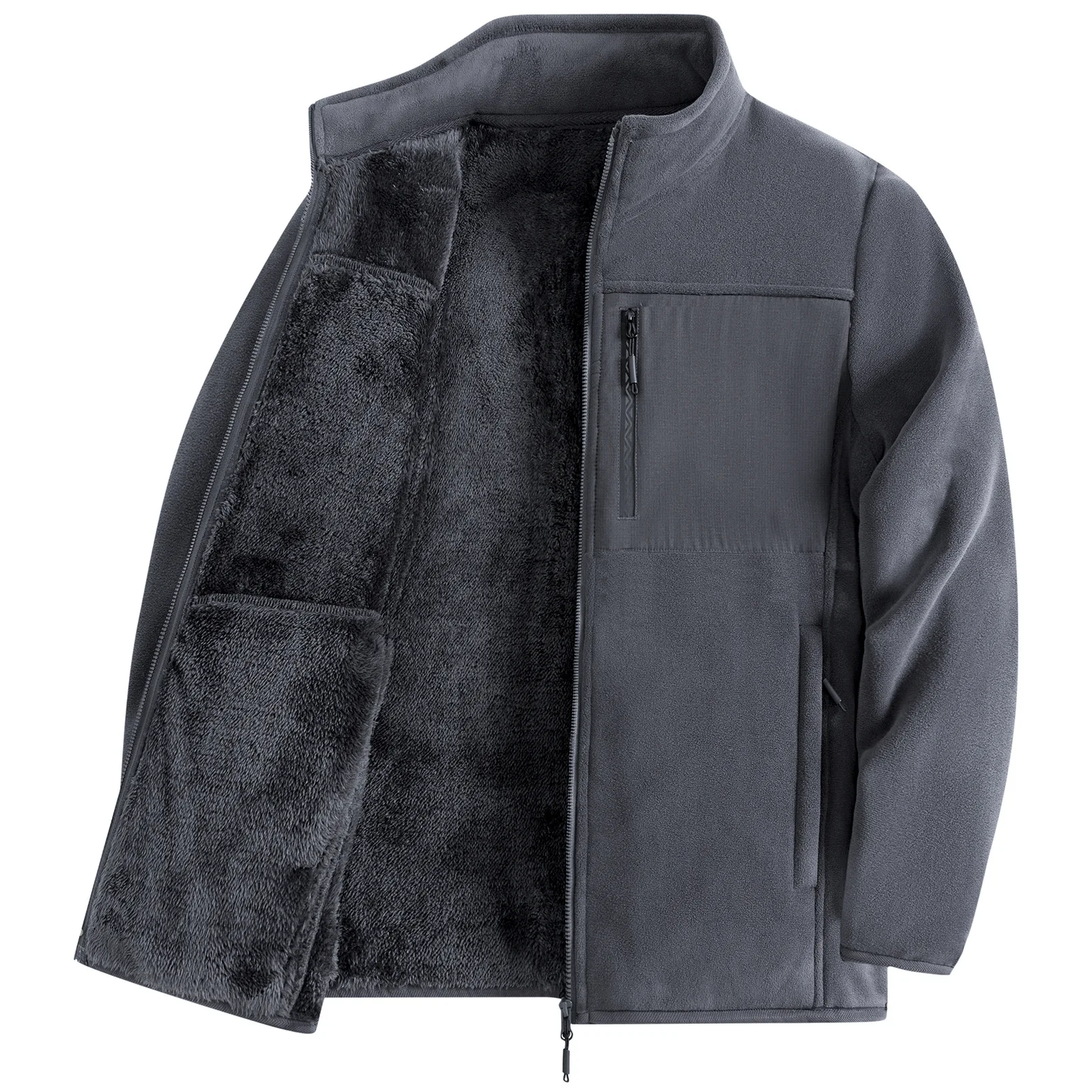 سترة صوف تكتيكية جديدة للرجال للخريف والشتاء مع صوف سميك، سترة عمال خارجية مقاومة للرياح ودافئة للرجال