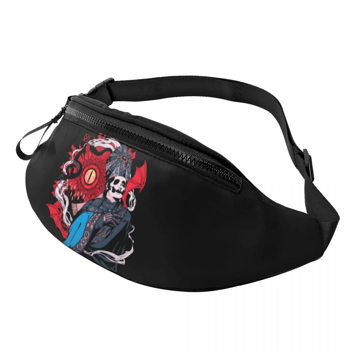 

Custom Cool G-Ghosts Heavy Metal Band Rocks Fanny Pack Men Women Punk Crossbody Waist Bag for Running Phone Money Pouch