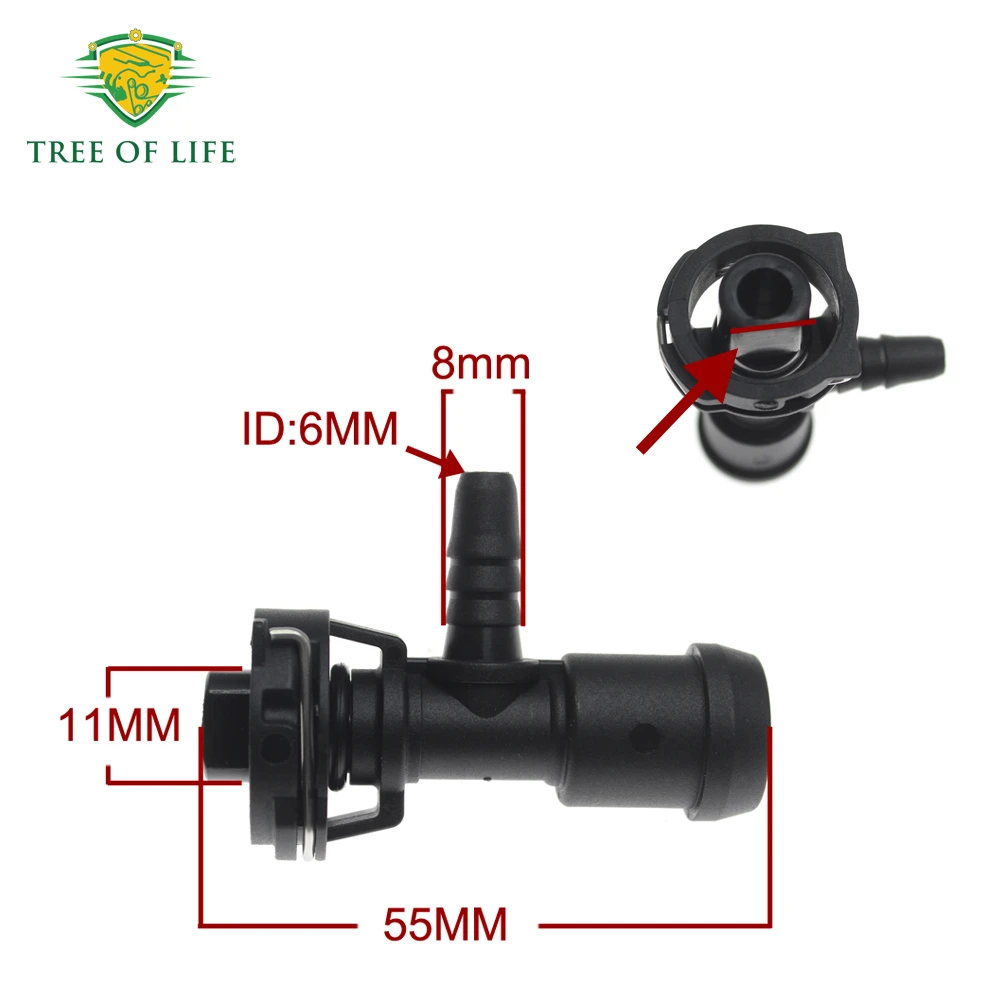 1/2/5/10 Tee Water Kettle Connector Auto Radiator Water Box Connector For Audi A4 S4 B9 Allroad 2.0 TDI  L4 2016-2019