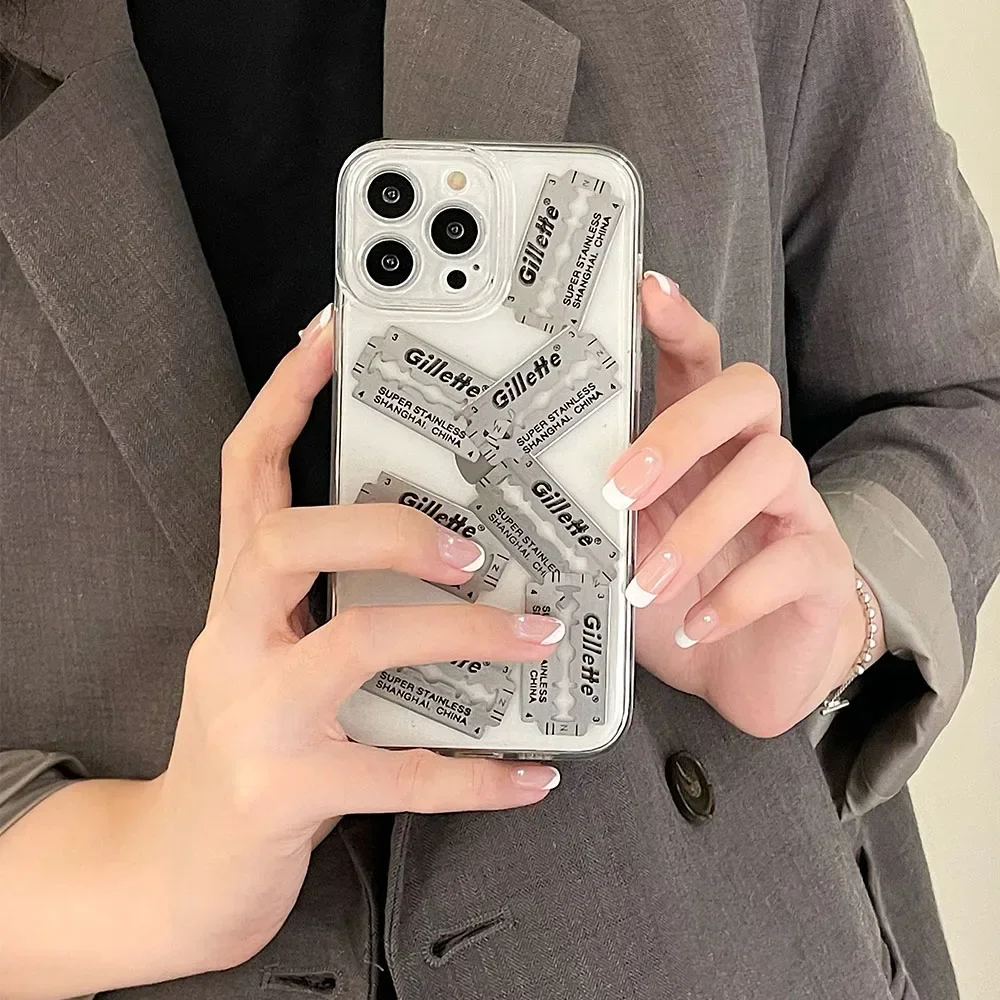 

Fashion blade Pattern Phone Case For Xiaomi Redmi Note 13 12 12C 11 10 10C 13C 10s 9 9s 9A 9T 9C 8 7 Pro Max 4G 5G Clear Cover