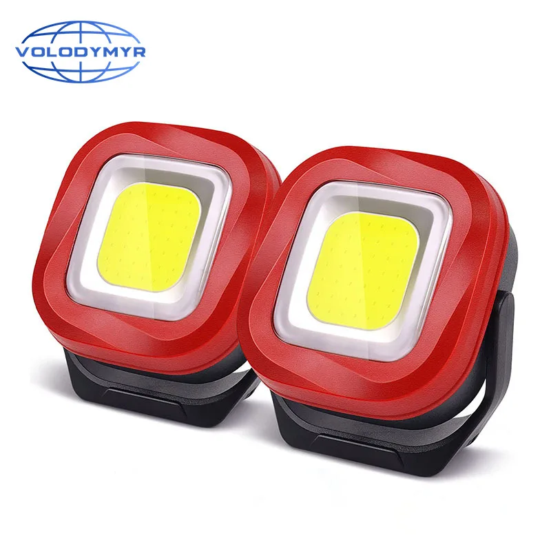 

Volodymyr LED Work Light 2pcs Type-C Rechargeable Work Light 2400mAh Battery Portable Magnetic Flashlight for Auto Inspection