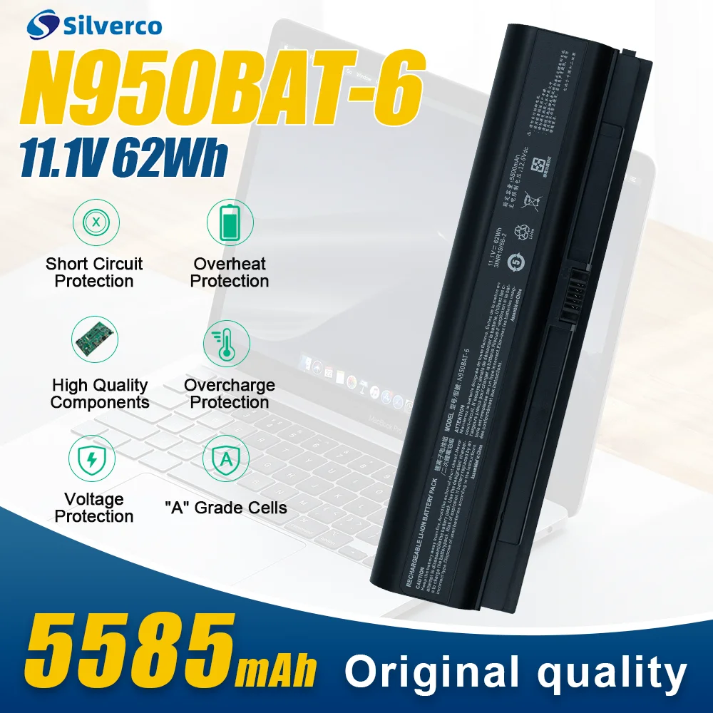 N950BAT-6 batería del ordenador portátil para Hasee ZX7-CT5DA ZX8-CT5DA ZX7-CP5G ZX8-CR5S1 TX7-CT5A1 TX8-CT5DH TX8-CT7DK GX9-CT5DK