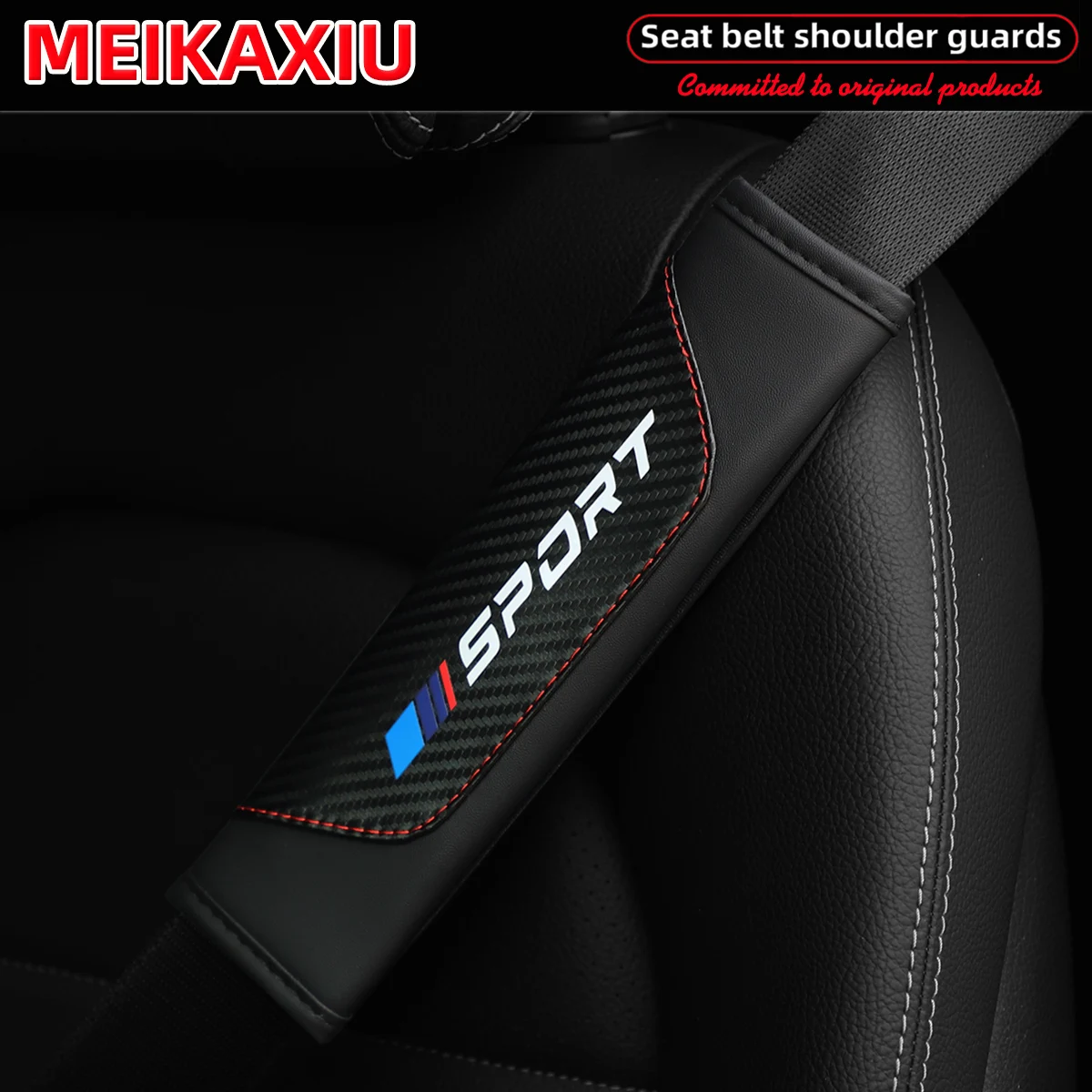 2 Stück Carbonfaser-Sicherheitsgurt-Schultergurt-Abdeckungen für BMW X1 X3 X5 E70 F15 F48 G30 G20 F30 Auto-Sicherheitsgurt-Abdeckung – Detail 6