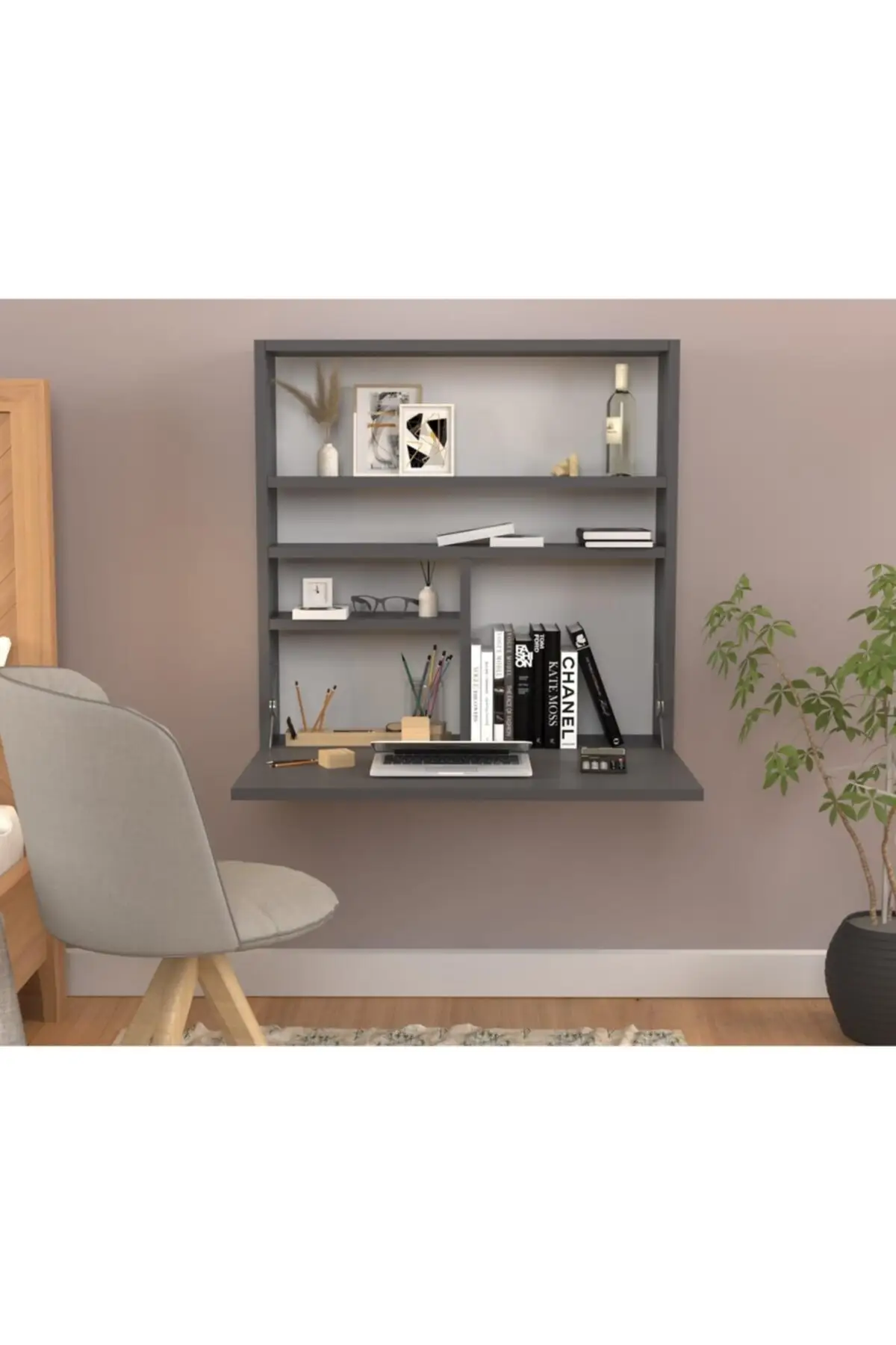 Folding The Library Wall Desk anthracite