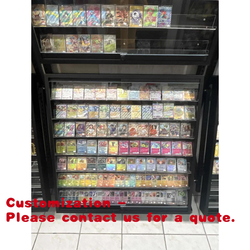 custom.Ultra-Acrylic Card Protector Display Stand Single Side With LED Lighting Customized Display Card Retail Stores