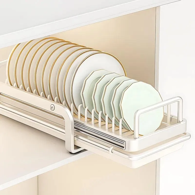 Modern Double Layer Stainless Steel Kitchen Storage Rack for Tableware Sorting Cleaning and Drainage
