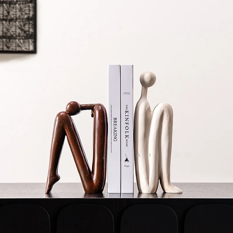 Modern Minimalist Back to Back Figure Bookends Living Room TV Cabinet Wine Cabinet Decorative Accessories Sample Room Decoration