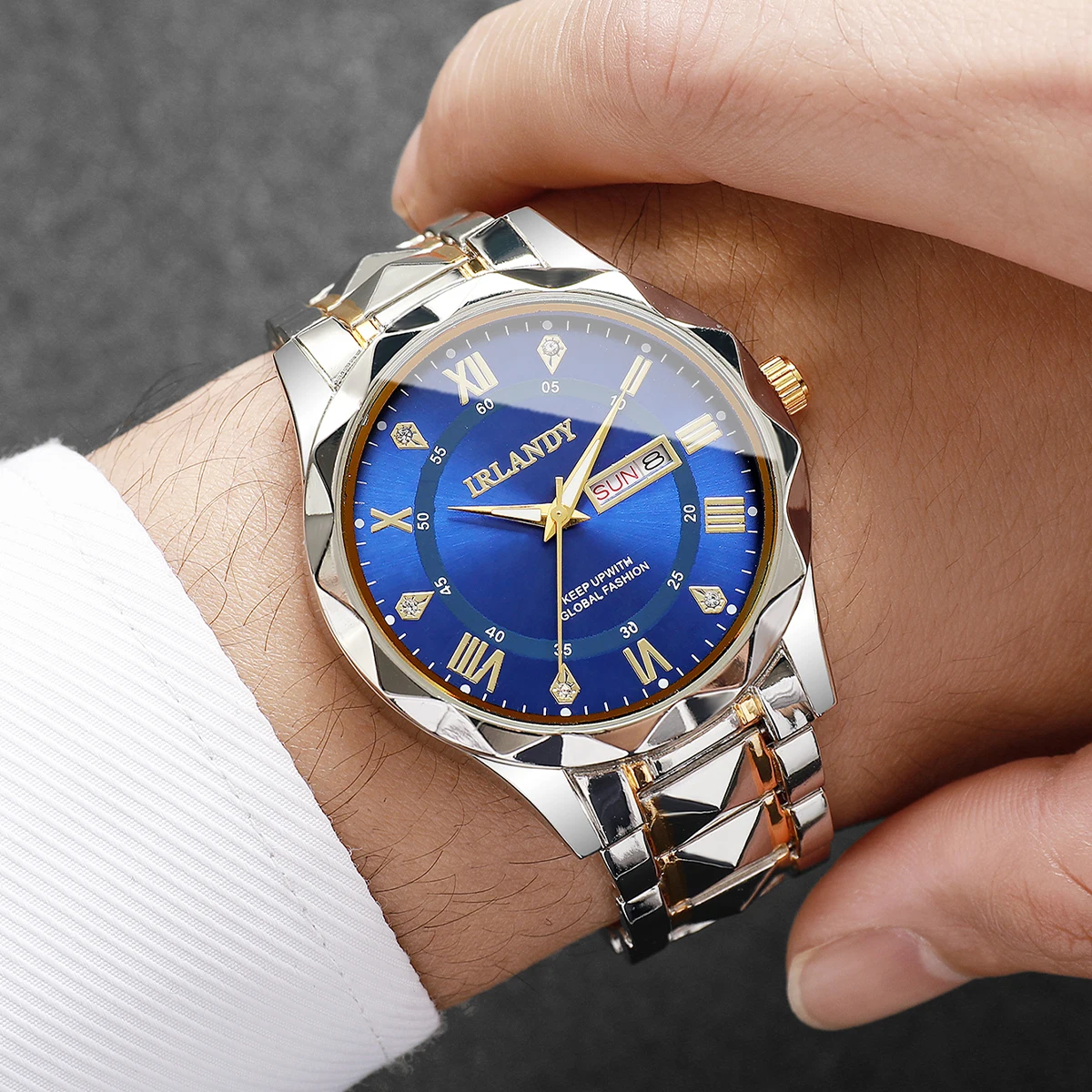 1PC ความประหลาดใจนาฬิกาลึกลับ Blind Box-ผู้ชายหรูหรานาฬิกาธุรกิจแฟชั่นสแตนเลสสตีลควอตซ์นาฬิการีโลจ(ไม่มีกล่อง)