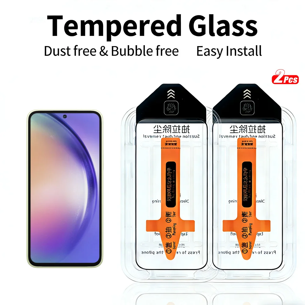 

2 шт. закаленное стекло для Samsung Galaxy A54 A34 A24 4G A04 A04S A04e Защитная пленка для экрана в одно касание