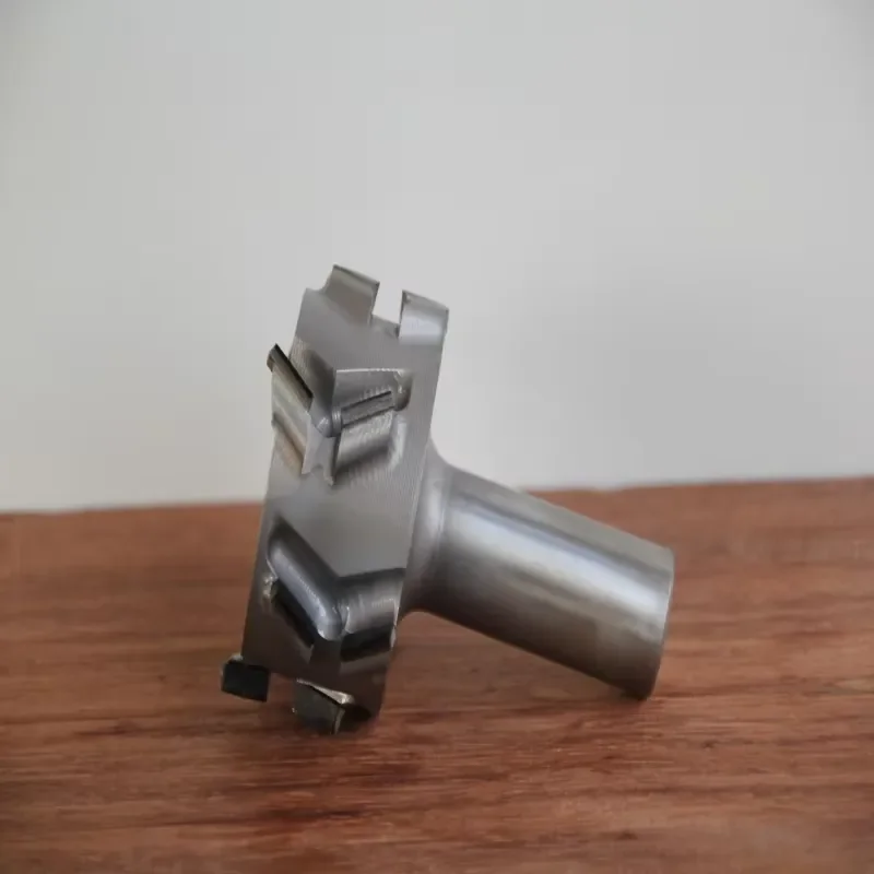 PCD Diamond Milling Cutter Solid Shank CNC Grooving Tenoning Router Bit Indexable Insert Woodworking Tool