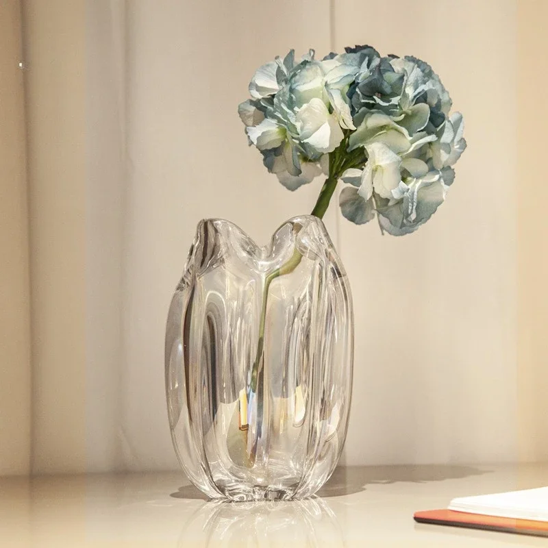 Crystal pearlescent magic glass vase, creative high-end characteristic desktop, hydroponics floral arrangement