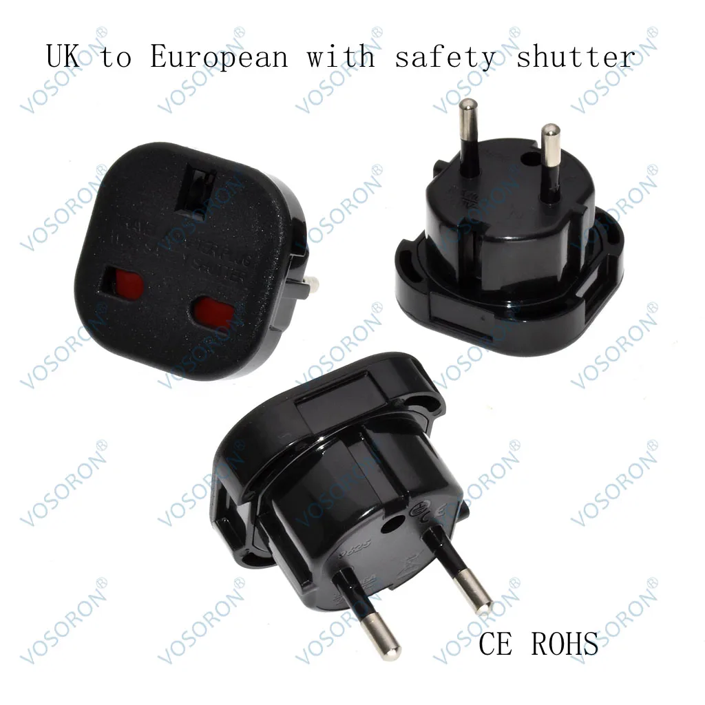 European Travel Plug Adapter (Type C), UK to European EU, Power Charge your Electronics in Italy,Greece, Germany,Outlet Adaptor