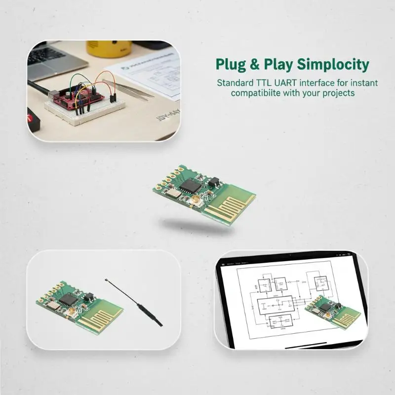 JDY 41 2.4G Wireless Serial Port Module Bluetooth Module Transparent Data Transmission for DIY Electronics Projects