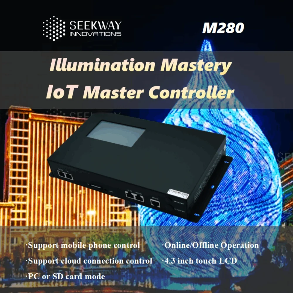 IoT LED DMX Master Controller, Online/Offline Operation,300K Channels/100K pixels,Cloud Control,work with E208 slave controller