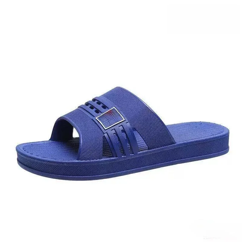 Men's Rubber Slippers Lightweight Breathable Hard Bottom Summer Outdoor Wear-Resistant Slip-Resistant Home Use Comfortable