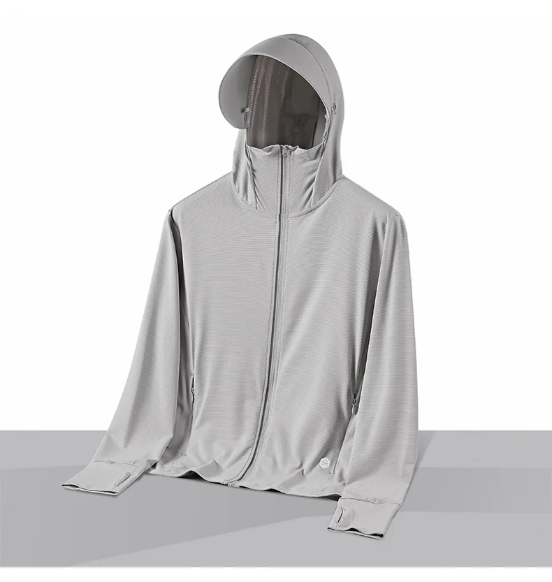  Sommer Dünne Paar Sport Freizeit Sonnenschutz Kleidung Komfortable Hohe Qualität Eis Seide Atmungsaktive Outdoor UV Schutz Mantel – Detail 17