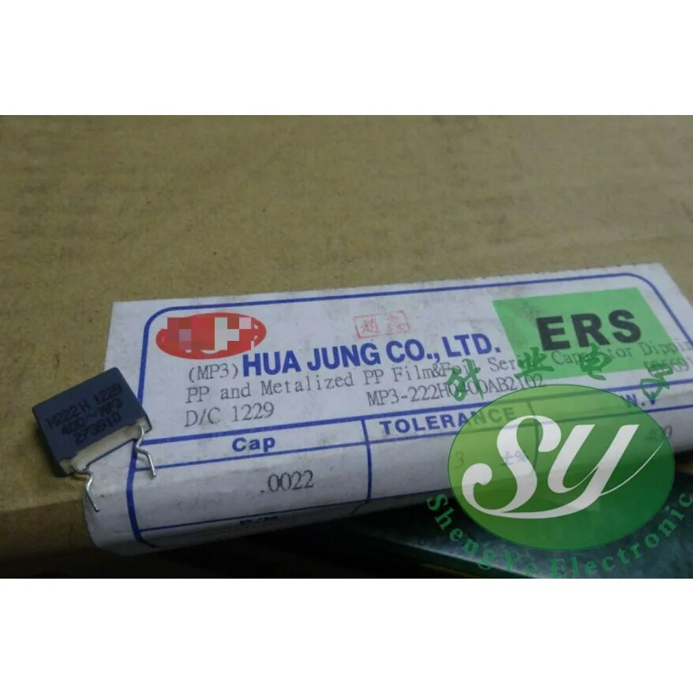 

50PCS 0.0022uf/400vAC 2200pf 2.2nf 222 brand new 10mm film capacitor