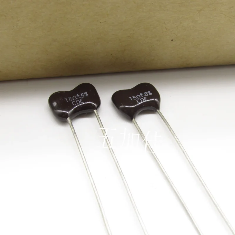 10-100pcs CD15FD151JO3 500V150PF 5% imported CDE direct insertion silver mica capacitor