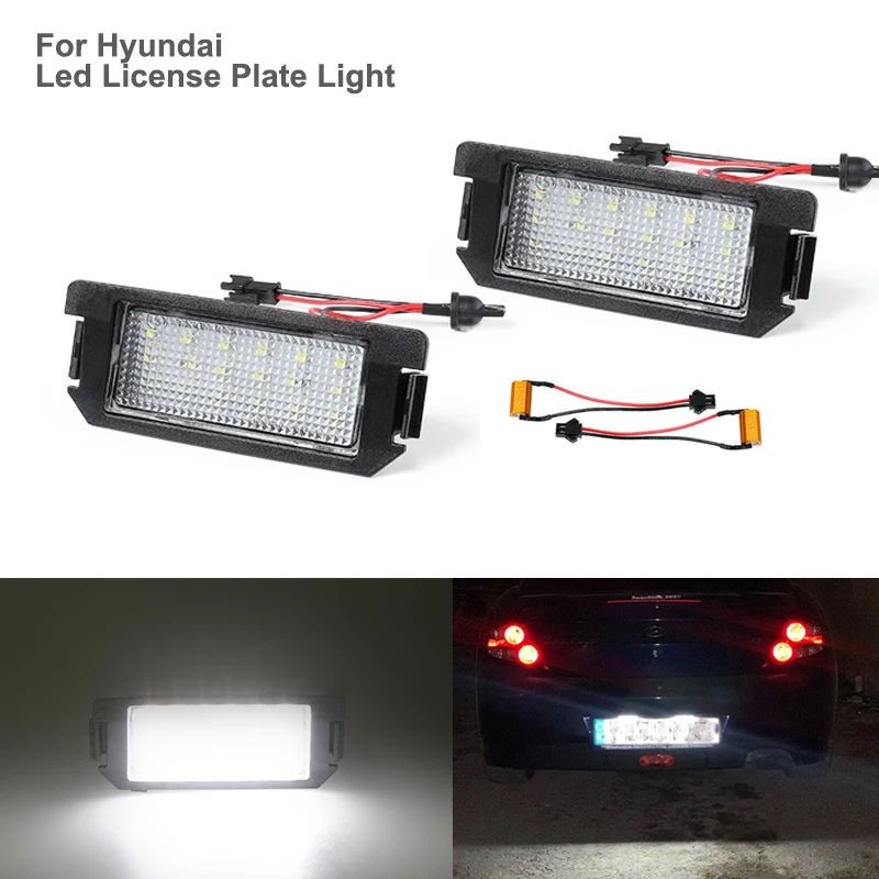 

For Kia Picanto Rio Soul LED License plate light For Hyundai I20 Veloster FS XG 30 Terracan HP Coupe GK 12V White No error