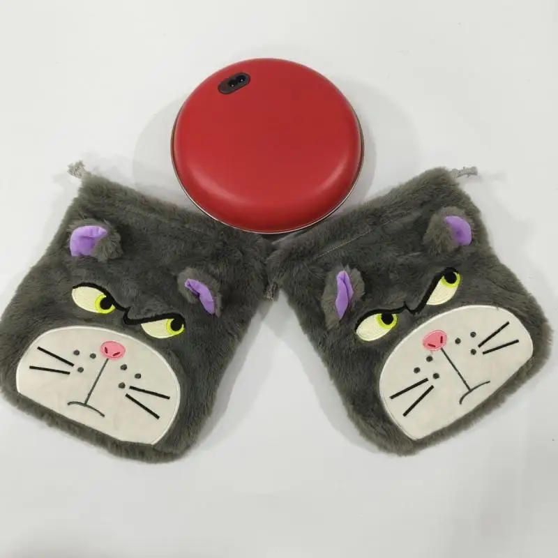Cute Lucifer Plush Drawstring Bag Cartoon Cat Large Capacity Storage Bag Portable Plush Makeup Bag Anime Peripherals Friend Gift - view 3