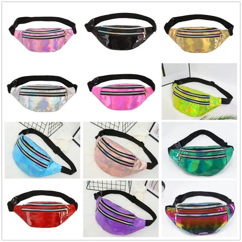 

Running Laser Fanny Pack Women's Crossbody Breast Bag Reflective Outdoor Beach Bag Trendy Men