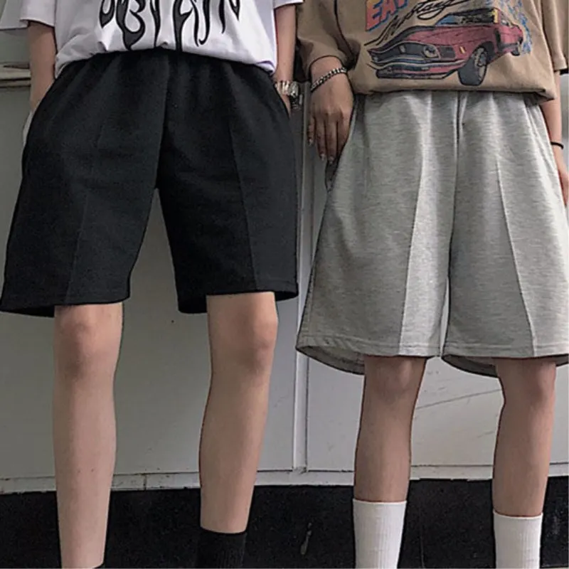 

Casual Fashion Oversized Shorts Women Summer Clothing New Loose Straight Elastic Waist Sports Wild Tide Five-point Short Pants