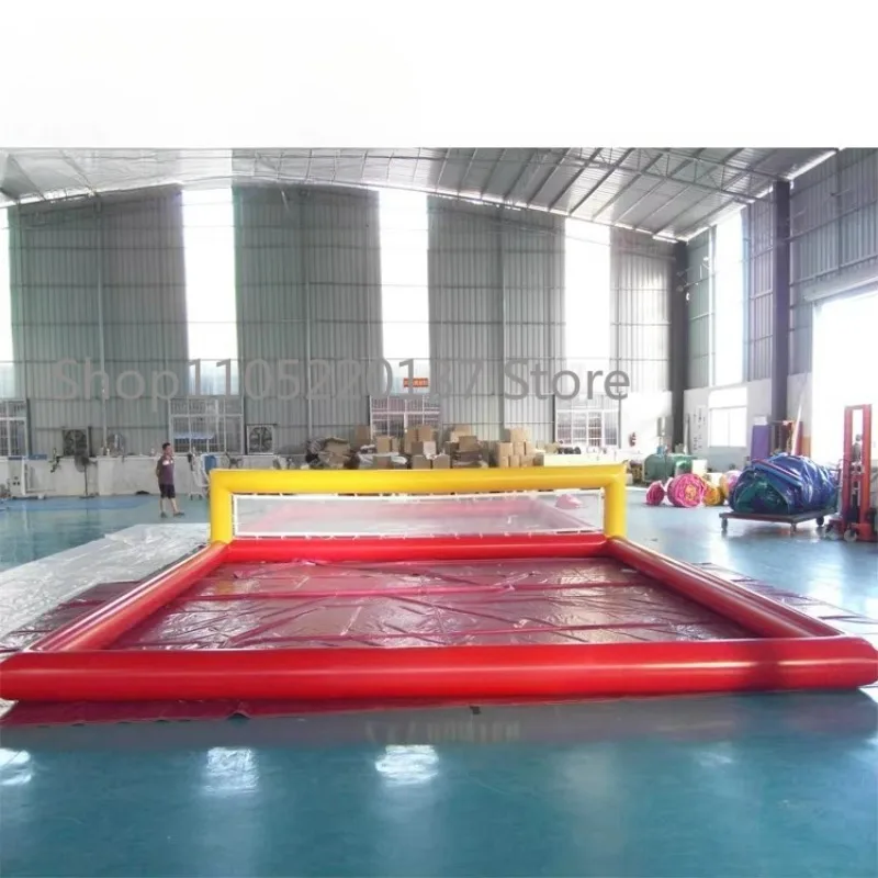 Durable PVC Inflatable Water Games Volleyball Court Enclosed Water Sports Court