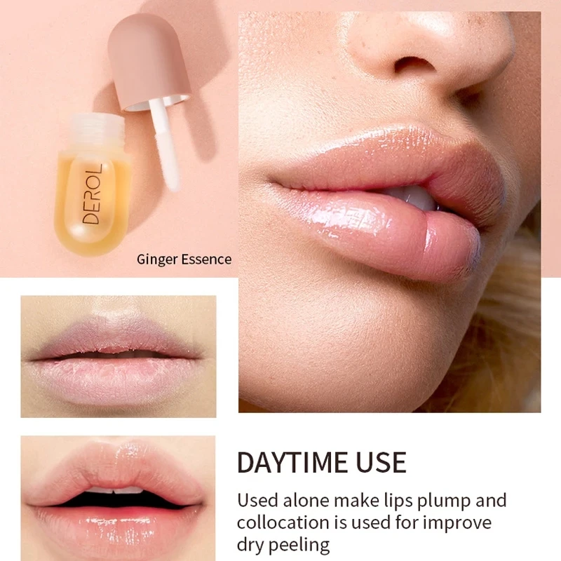 DEROL Botanical Lip Enhancer Moisturizing Nutritious Plumping Lip Gloss Lip Plumper Mineral Oil Lip Extreme Volume Essence