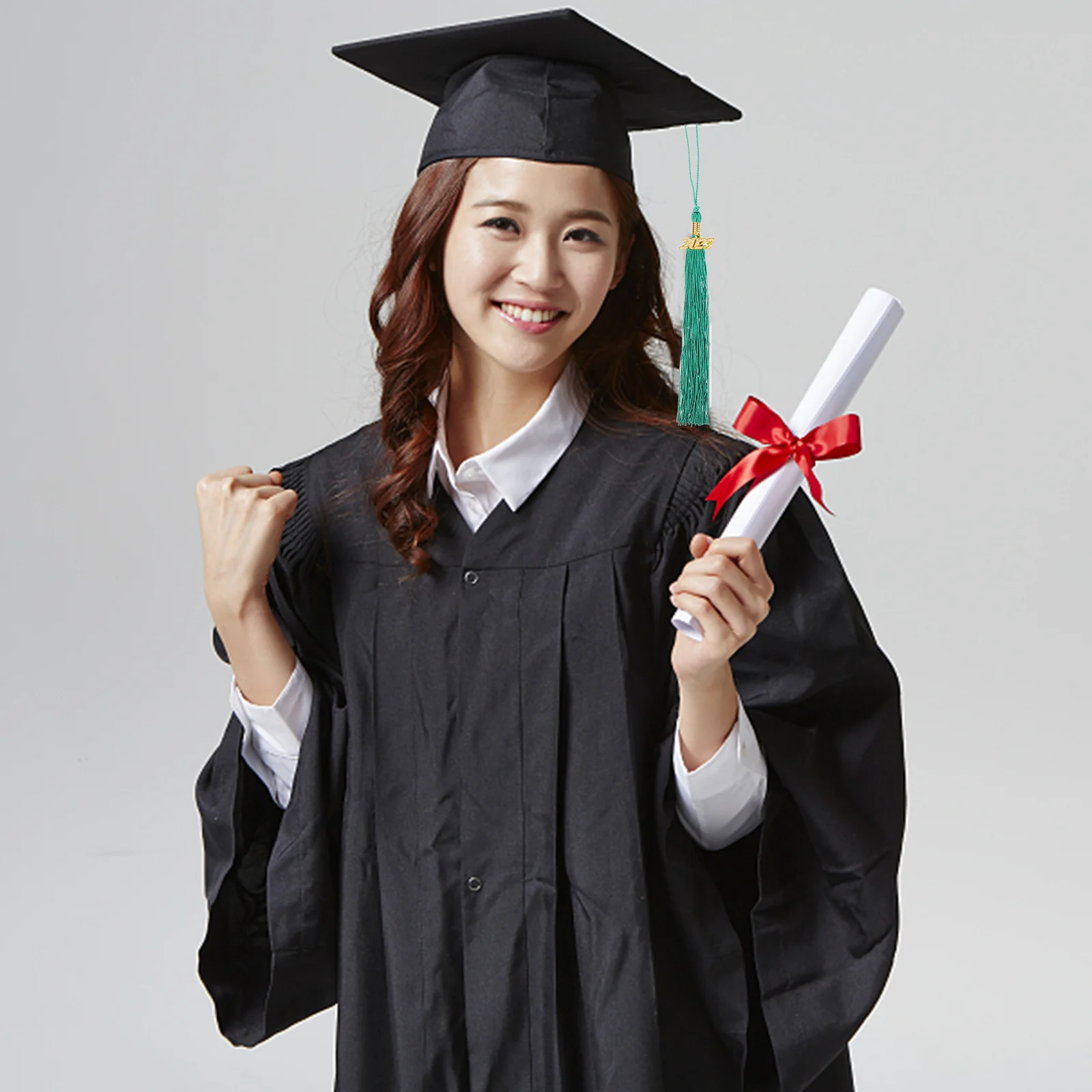 

10Pcs Durable Academic Graduation Hat Tassel Multi-Purpose Decoration Gift for Students Green Graduation Season Tassel