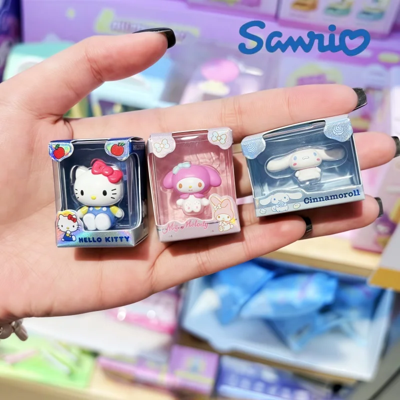 

Sanrio Family Rice Grain Dolls Blind Box Set Hello Kitty Kuromi Mini Action Figures Collectible Models for Girls Handmade Gift