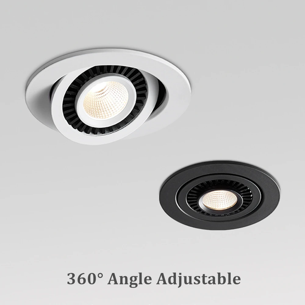 

Recessed LED Downlight 360° Rotation Ceiling Light Led Spot Light Dimmable 5W 7W 10W 12W For Kitchen Bedroom Indoor Lighting