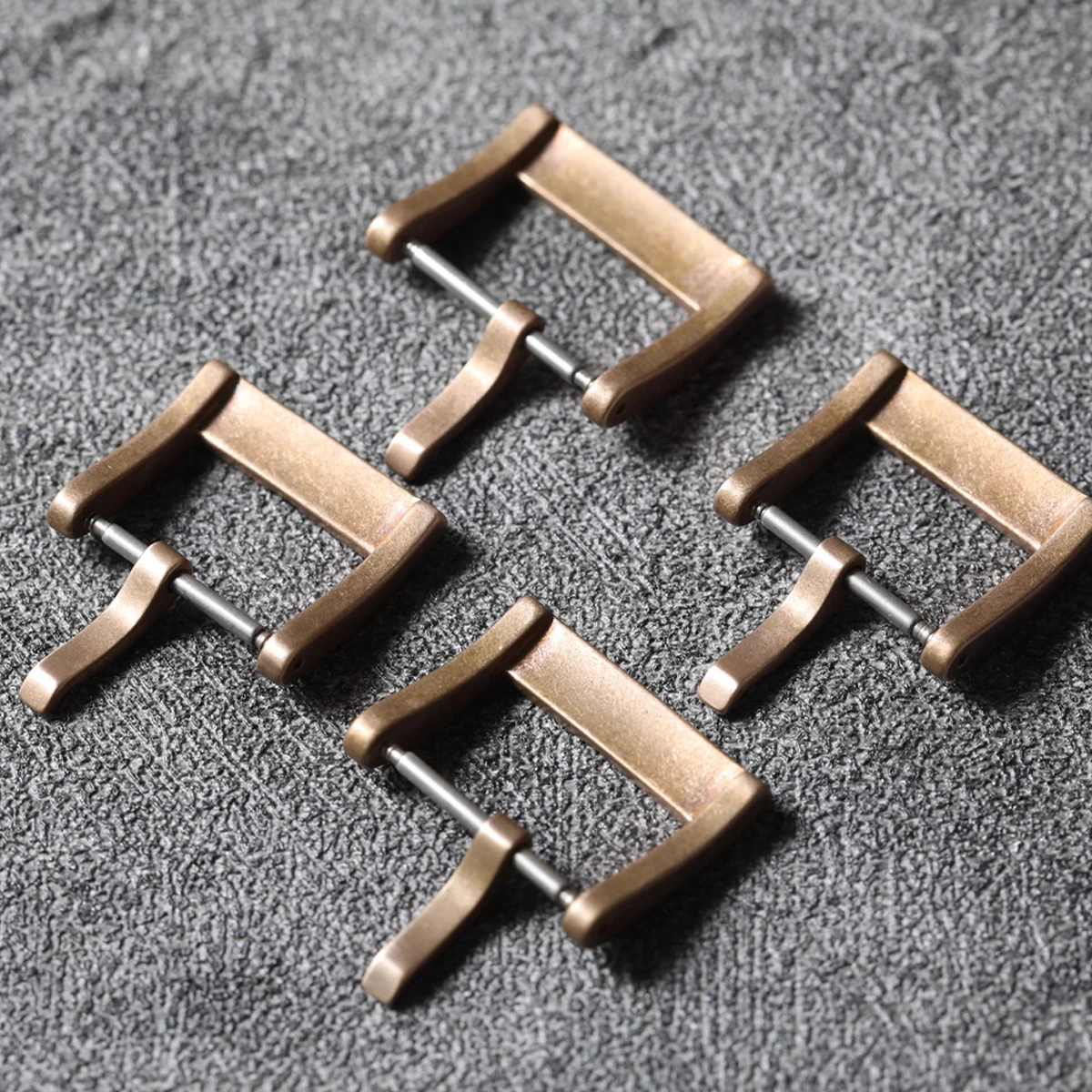 Hebilla de reloj de bronce, hebilla de cobre puro oxidado de alta gama de 18MM y 20MM, adecuada para accesorios de reloj de bronce