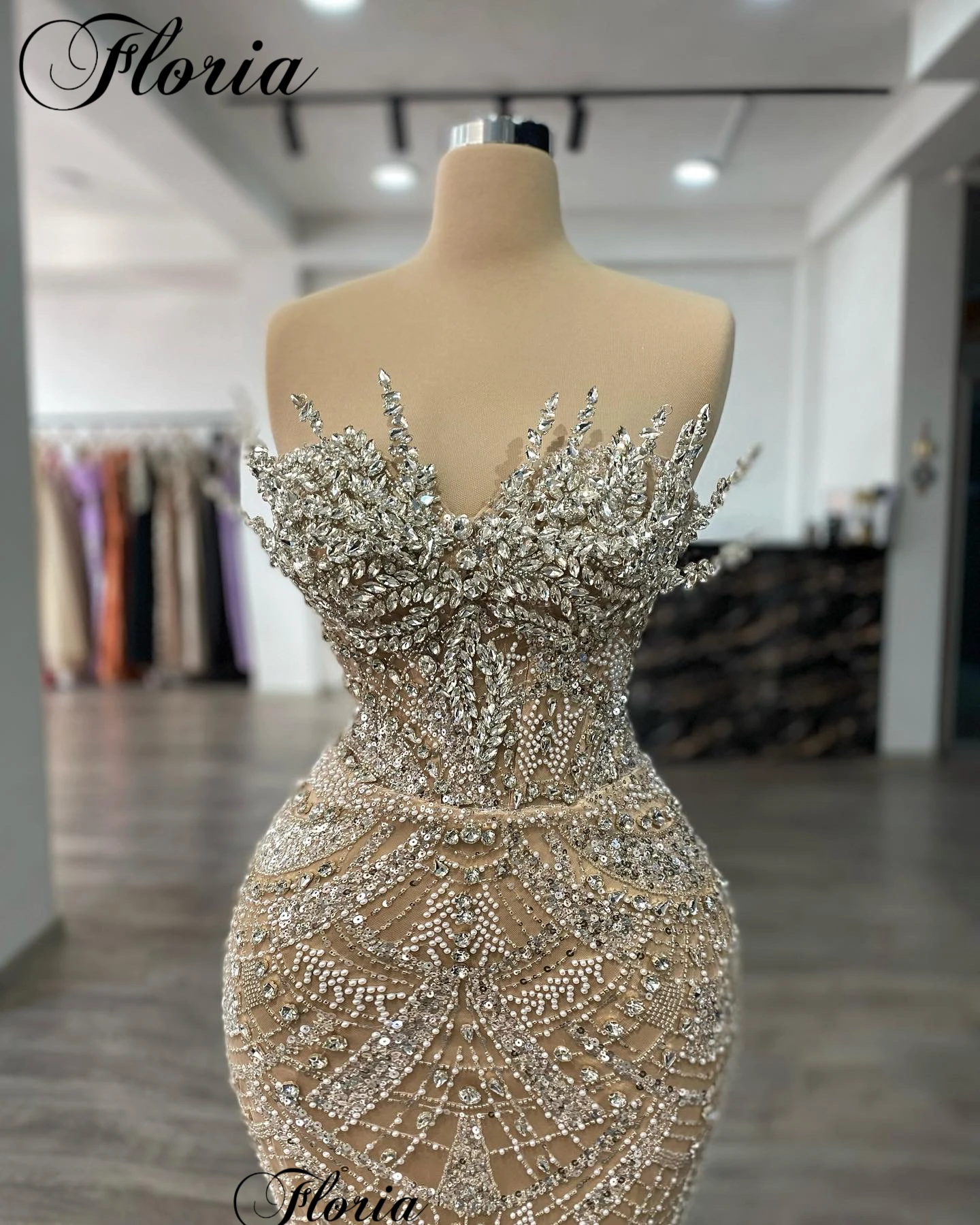 Elegant Champagne Celebrity Dresses With Crystals Sweetheart Sexy Evening Gowns Opening Ceremony Dresses вечернее платье 2024