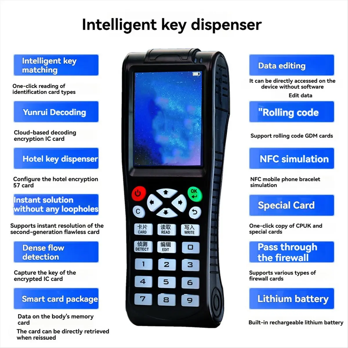 !【New Factory 】X10 Smart Card Reader Clone Copier RFID Token Writer IC ID Key Crack Programmer Wifi 13.56Mhz Tag Duplicator