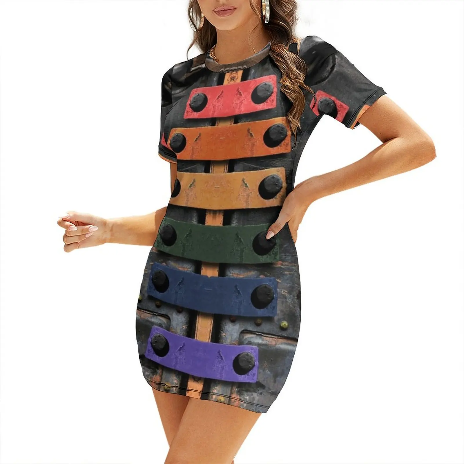 

Mylo Xylophone Short-Sleeved Dress long sleeve dresses Summer women's clothing dress for women summer Dress