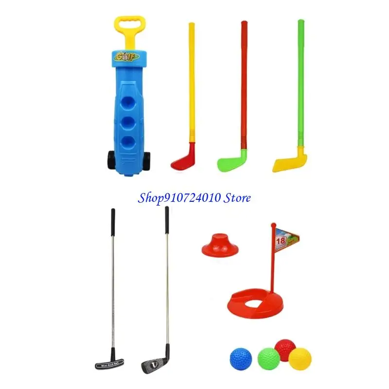 77HD 9 -Pieces Kids Golf Toy Set mit Plastikclubs und Ball für den Sport Innenbereich Freien Sport und die Entwicklung von