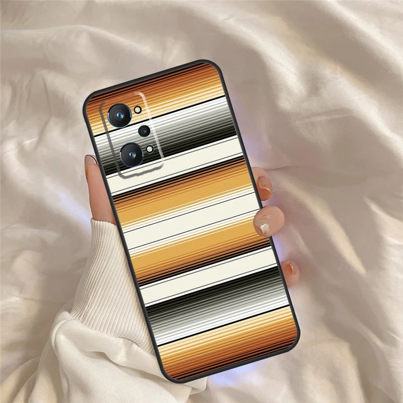 Capa turquesa laranja aqua azul listra para realme c71 c55 c67 c51 c75 c63 c61 c65 c53 10 11 12 13 14 pro plus gt6 gt7 pro