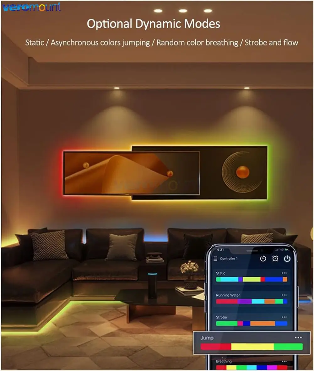 Magic Home Pro WiFi Pixel LED Contrôleur, Alexa, Google Home, Télécommande vocale pour DC 12V, 24V, Adressable WS2811, Bande RVB