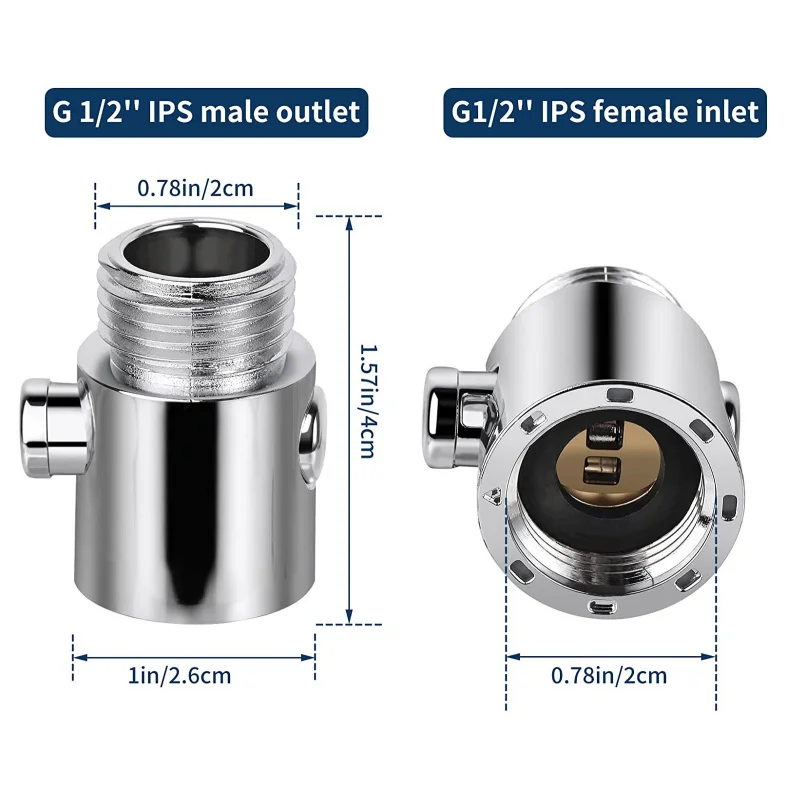 Shower Shut-Off Valve Water Temperature Control Valve Shower Flow Control Valve Regulator Bathroom Accessories