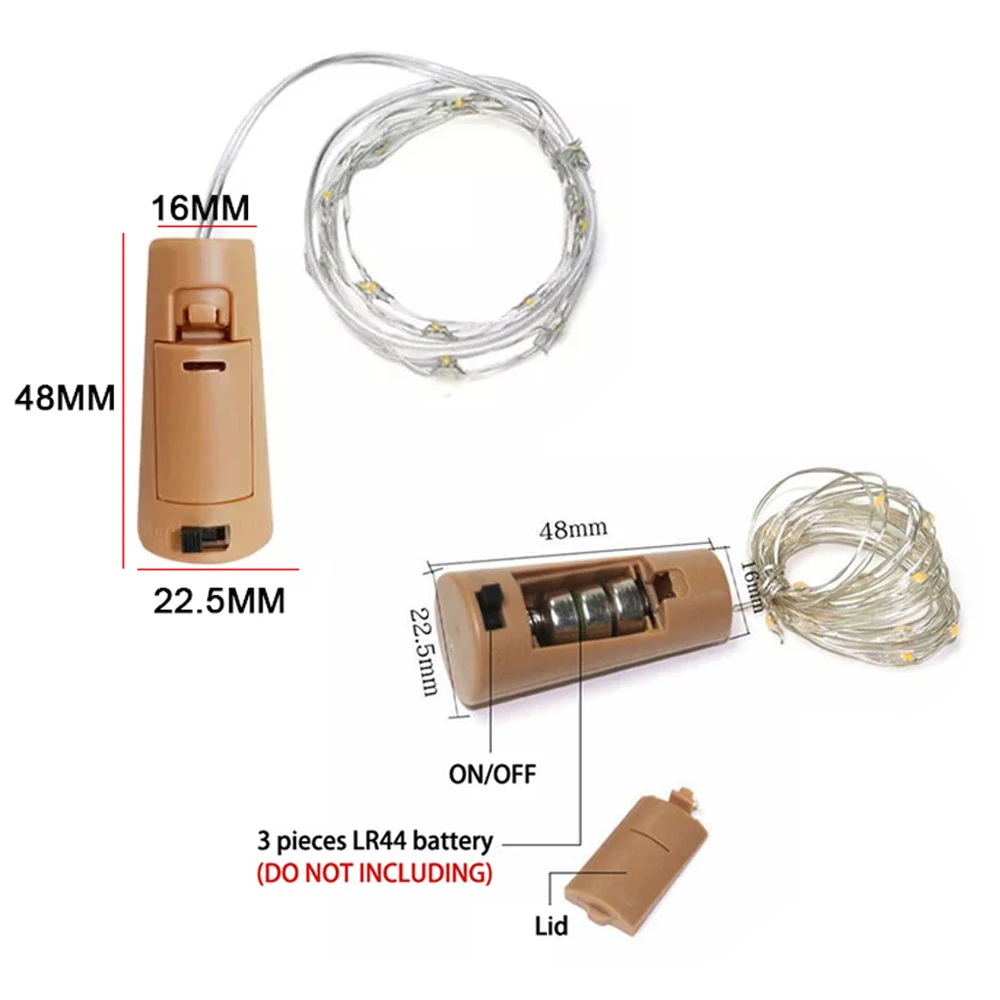 LED wine bottle cork string lights Waterproof Bottle Lights Bar Waterproof Fairy Light DIY Garland Christmas Party Decor lamp