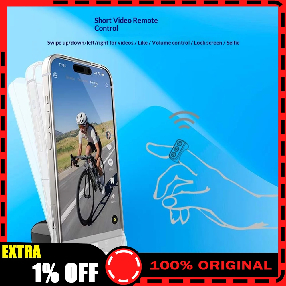 Xring A07 Bluetooth Remote Control Ring Bring Your Own Bracket Remote control Automatic Page Turning Intelligence Ring For Gifts