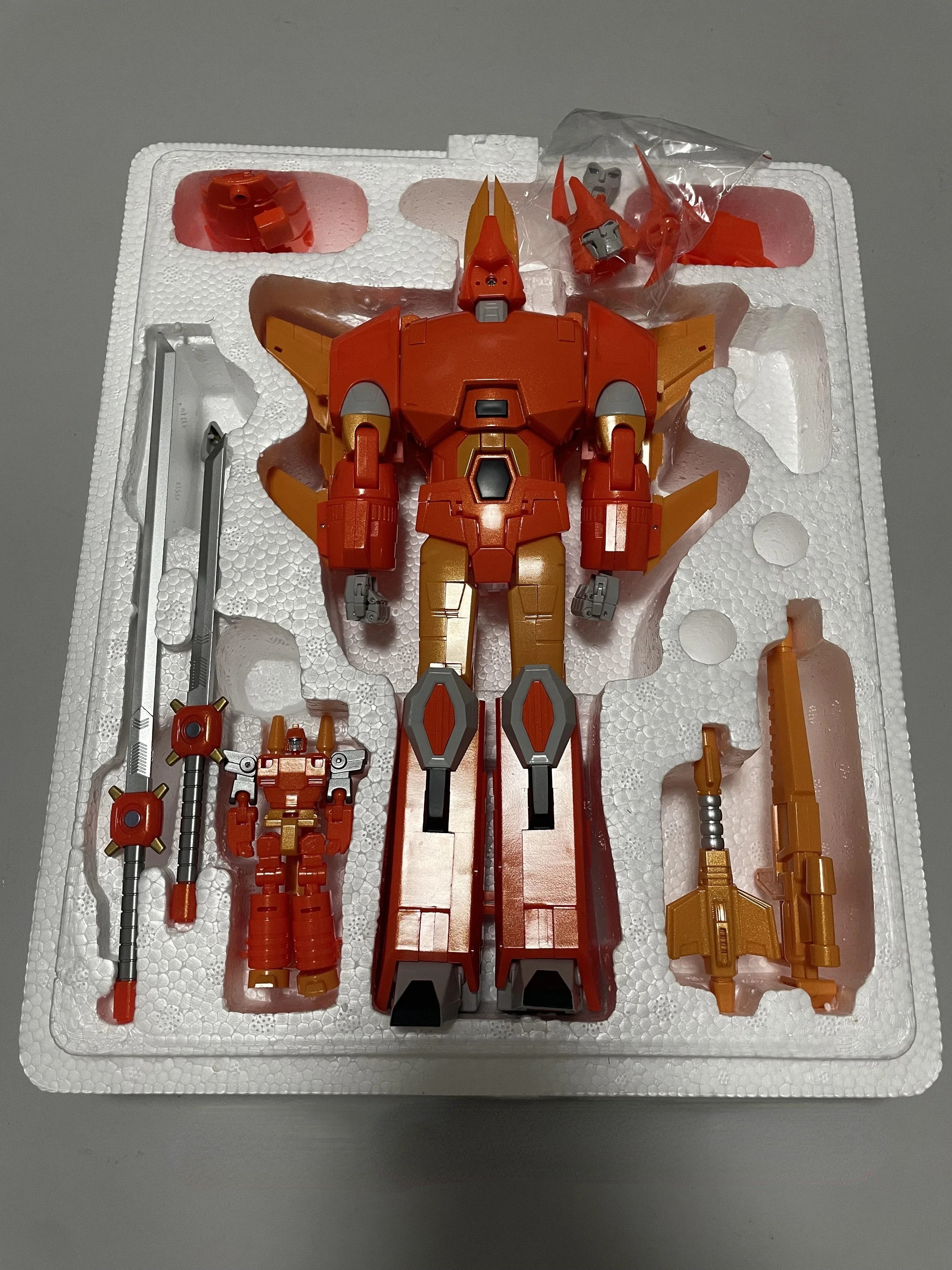 （IN STOCK ]）MHZ TOYS Transformation MH-01C MH01C Orange Hurricane Cyclonus 2.0 KO FT-29 High Quality Figure