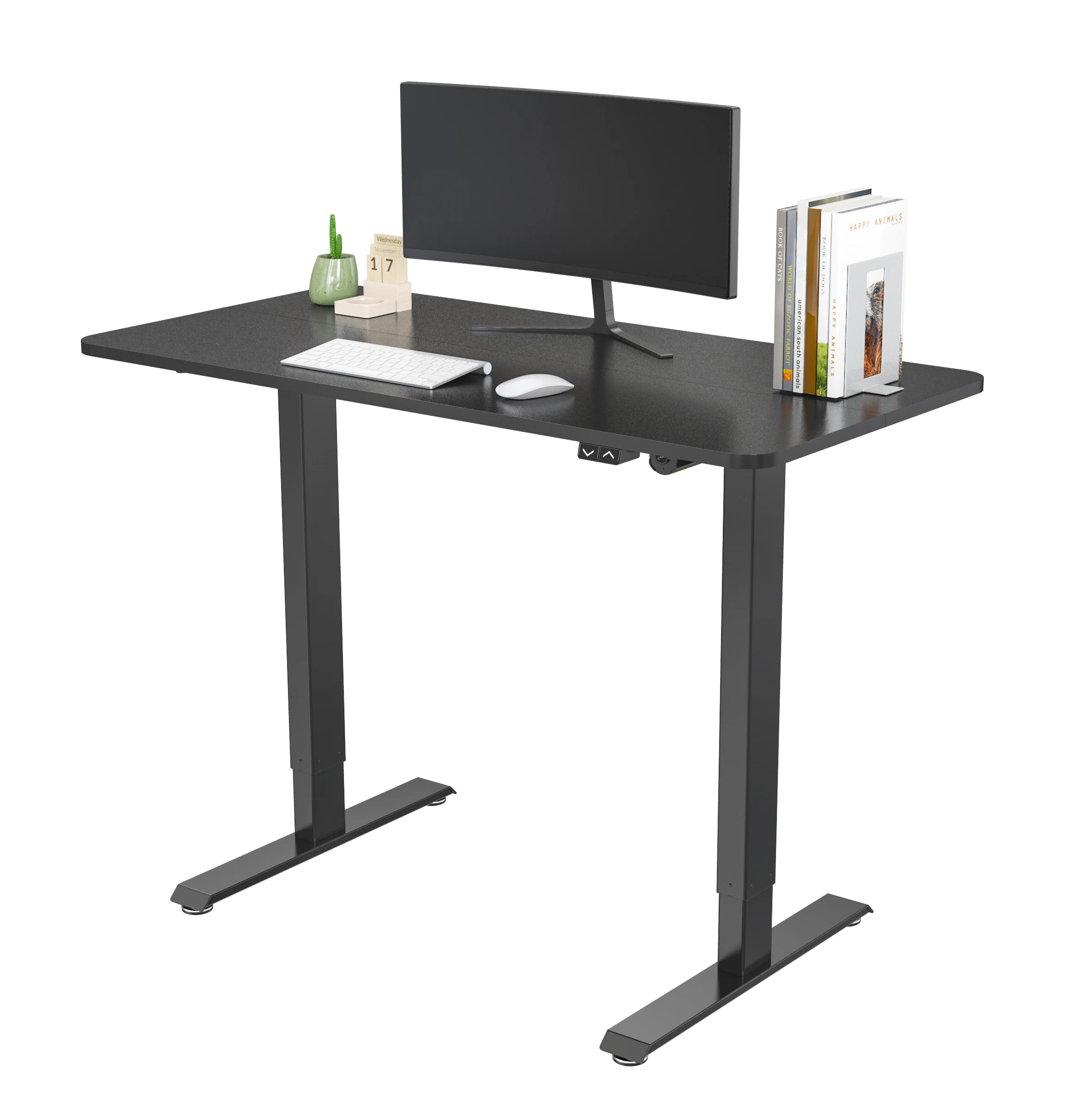 Desk Office Computer Desk with Retractable Table Frame Adjustable Easy Assembly Laptop