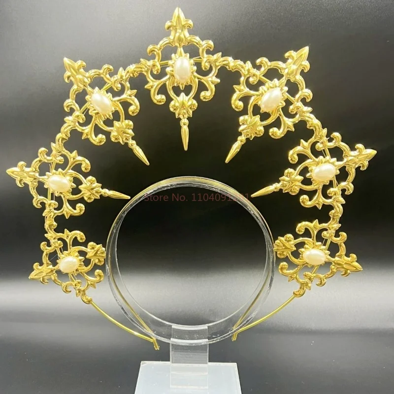 جديد لوليتا الملكة هالو خوذة الفضة الأداء عقال للرأس على شكل تاج لوليتا القوطية نمط خوذة الظلام هالوين هدية عيد ميلاد #5